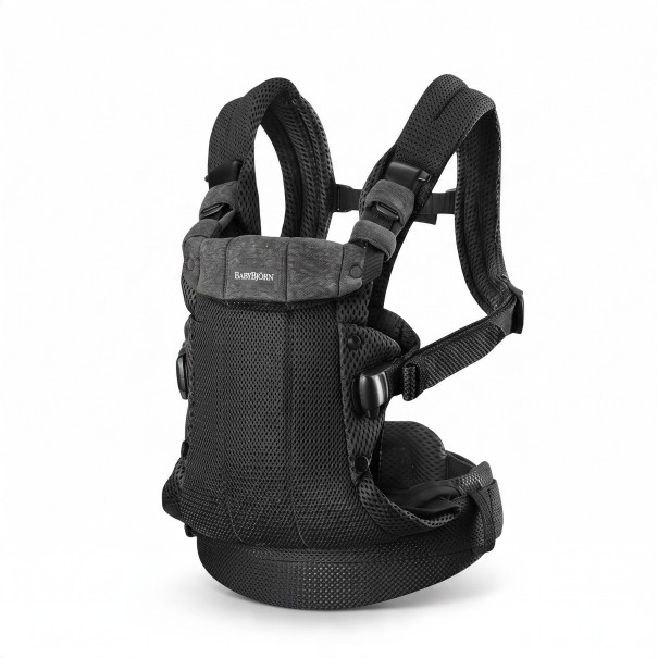 Ergonomické nosítko pre bábätká 3v1 Pre novorodencov a batoľatá 3–18 kg Priedušná sieťovina Polstrované popruhy čierna