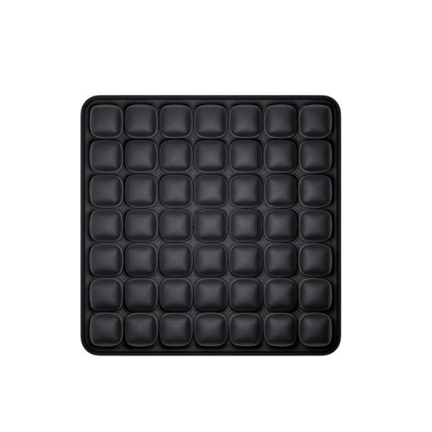 Ergonomický nafukovací sedací polštář 40 × 40 × 3 cm 3D vzduchový podsedák TPU Lycra pro dlouhé sezení černá