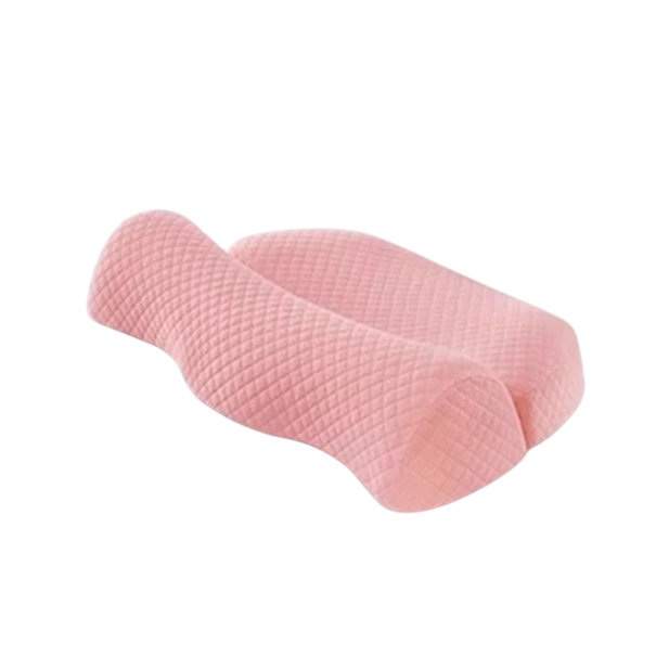 Ergonomiczna ortopedyczna poduszka z pianki memory 52x35x11 cm Poduszka na kręgosłup szyjny Podparcie szyi podczas snu Zdrowa poduszka do spania przeciw bólowi szyi różowy