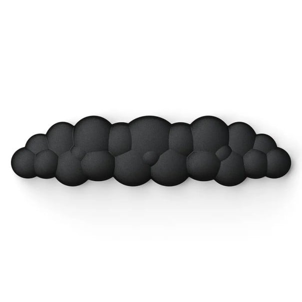 Ergonomiczna podpórka pod nadgarstki przed klawiaturą 43 x 11 cm Pianka memory w kształcie chmurki Podpórka dla dłoni podczas pisania czarny