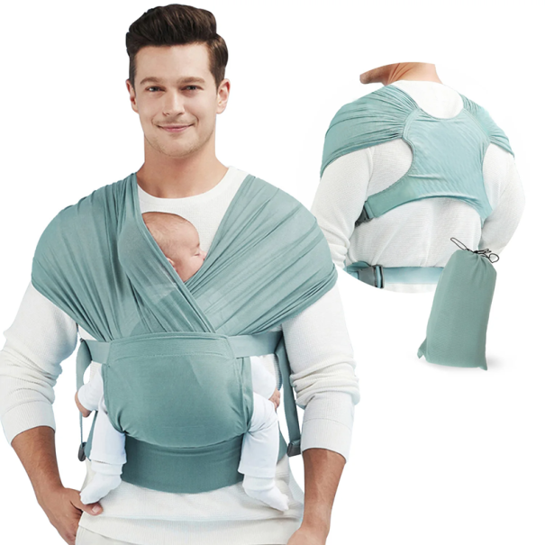 Ergonomiczne nosidełko kangur dla dzieci w wieku 0-24 miesięcy Nośność 15 kg Regulowany pasek Wygodne noszenie Nosidełko dla noworodka zielony
