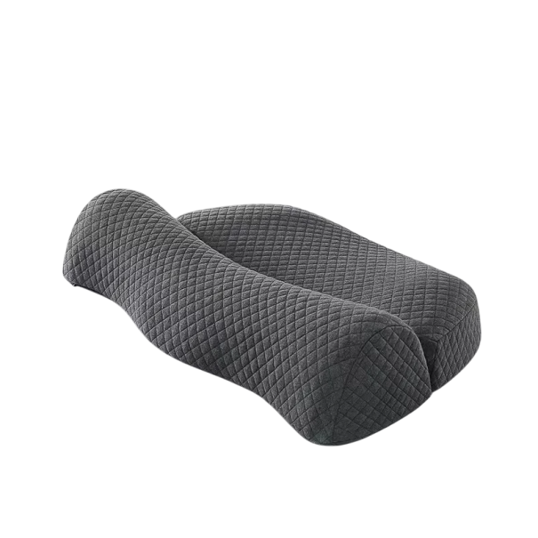 Ergonomikus ortopéd memóriahabos párna 52x35x11 cm nyaki gerincpárna nyaktámasz alvás közben egészséges alvópárna nyakfájás ellen szürke