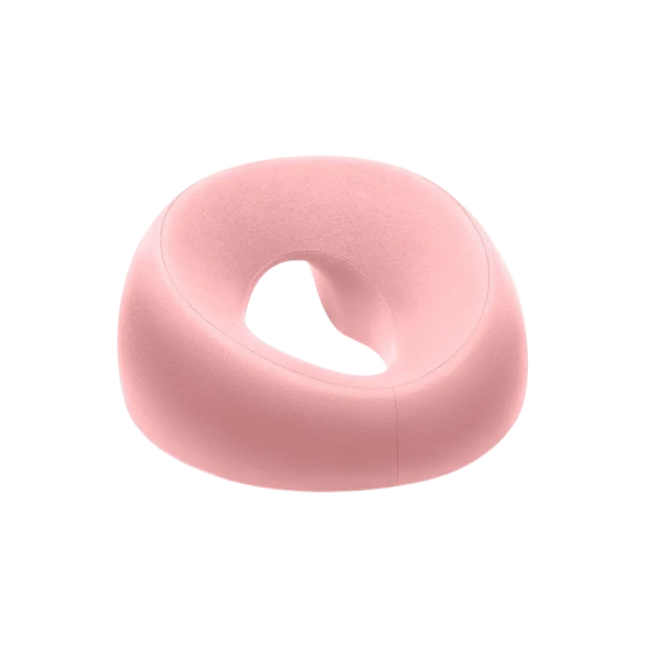 Ergonomisch massagekussen Hoofdsteun Memory Foam Ontspanningskussen Gezichtskussen Massagetafel Salon Thuisgebruik 13x26x6 cm roze