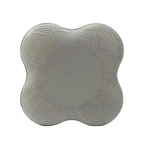 Ergonomische Knieunterlage für Yoga 20×20×2 cm Polyurethan weiche schützende Unterlage für Yoga- und Fitnessübungen grau