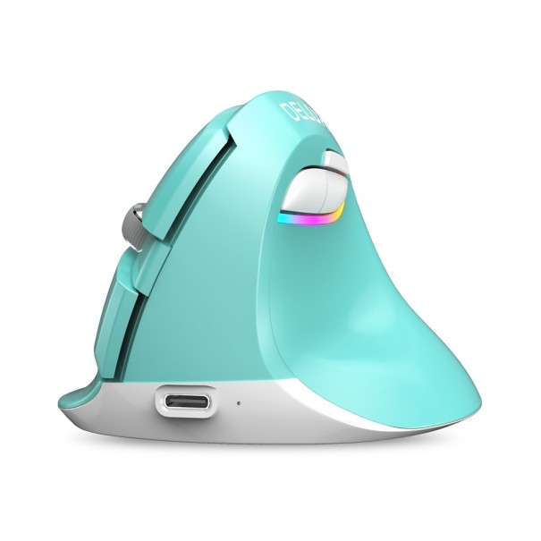 Ergonomische muis Delux M618 Mini turquoise