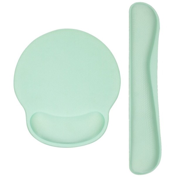 Ergonomische muismat met polsondersteuning voor toetsenbord K2518 lichtgroen 1