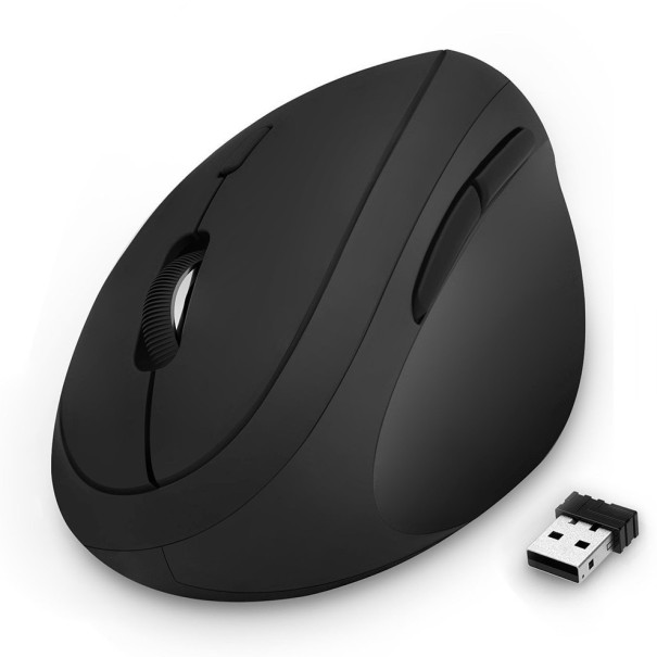 Ergonomisk trådløs mus H4 sort
