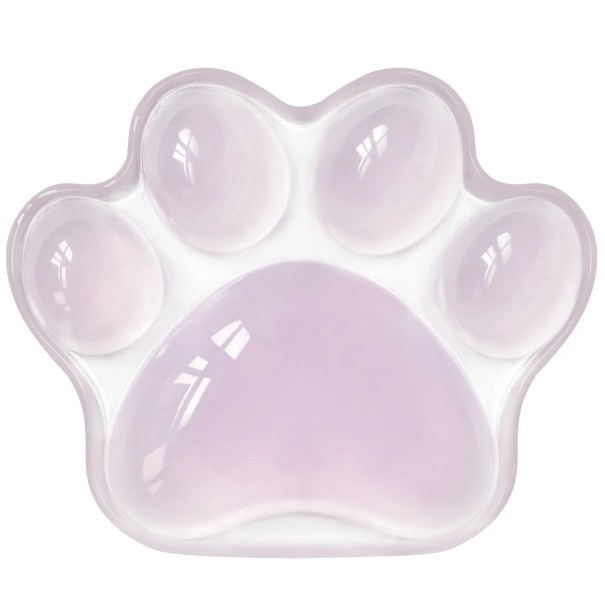 Ergonomiskt handledsstöd framför musen 120 x 102 x 20 mm Katttassformad Silikonstoppning Färgglad design Komfort vid arbete och spel ljuslila