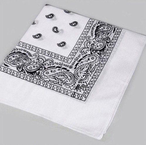 Eșarfă bandana alb