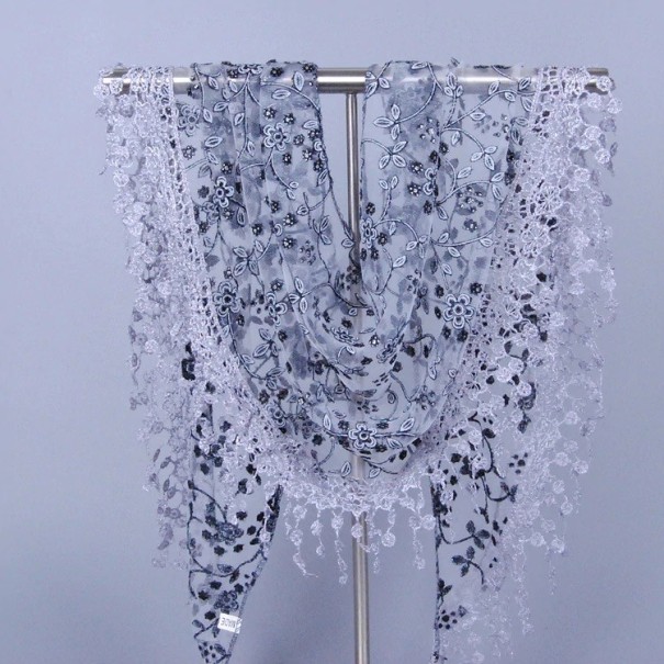 Esarfa eleganta dama J3199 gri inchis