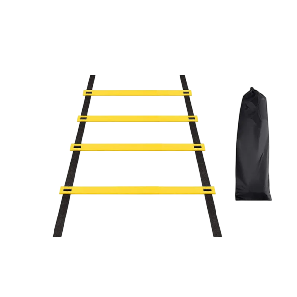 Escada de Treino 200 x 42 cm Acessório Desportivo com Correias de Nylon para Desenvolvimento de Velocidade Treino de Coordenação para Exterior e Interior 1