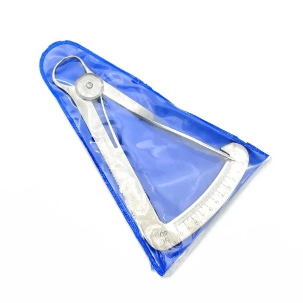 Escala de medição dental em metal 0–10 mm para consultórios e laboratórios dentários Medidor dental preciso para trabalhos estomatológicos e laboratoriais 1
