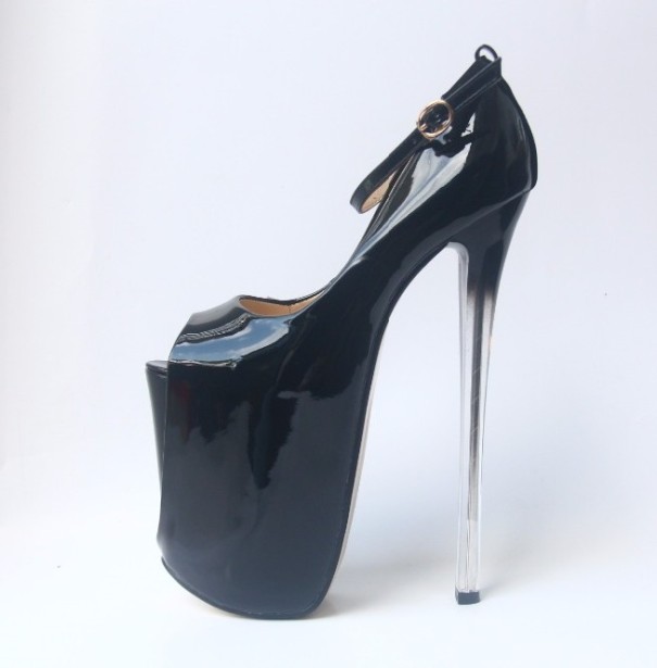 Escarpins à plateforme haute pour femmes noir 40 22 cm