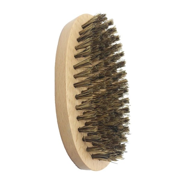 Escova de barbear ecológica 10,5 x 5,7 cm Escova de madeira com cerdas Escova compacta eko para barba e cabelo para homens material natural 1