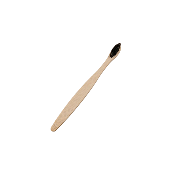 Escova de dentes de bambu cinzento
