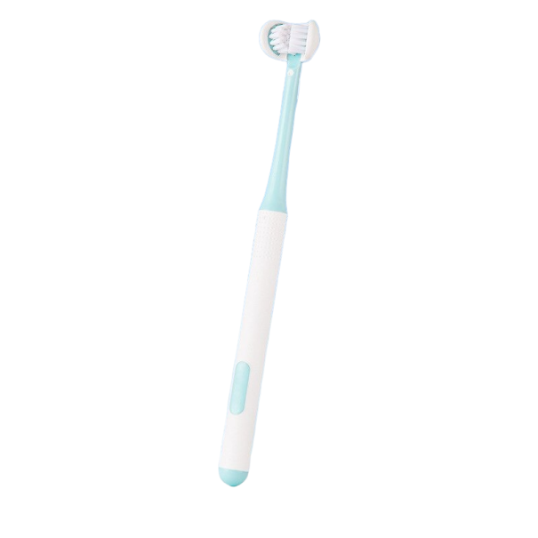 Escova de dentes dupla face T1068 azul claro