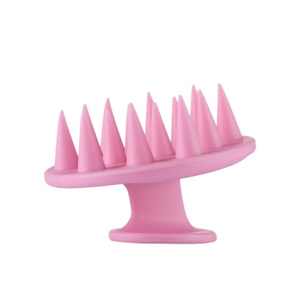 Escova de massagem para a cabeça rosa