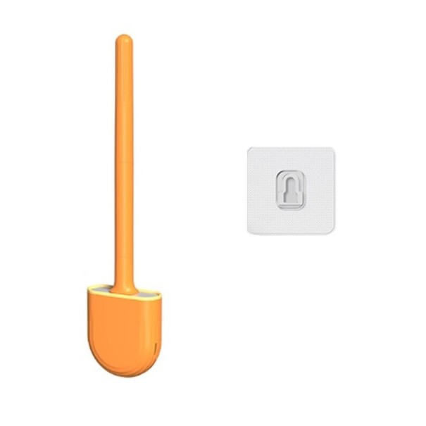 Escova de parede de silicone para WC laranja