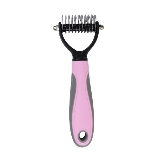 Escova para cães de desbaste rosa
