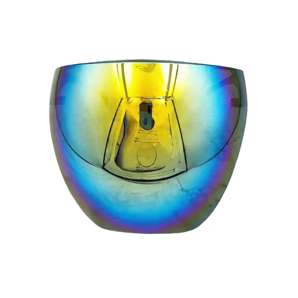 Escudo de proteção contra embaçamento Óculos de sol espelhados de rosto inteiro com proteção UV400 Máscara desportiva para o rosto Máscara anti-reflexo contra poeira dourado