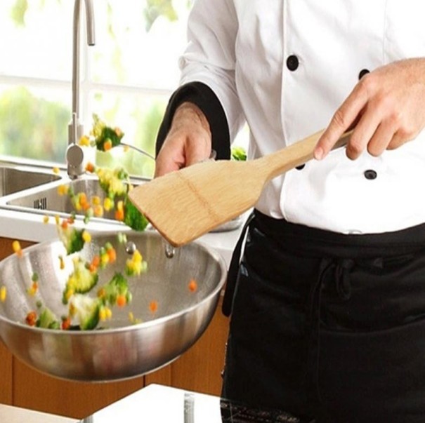 Espátula de bambú para cocinar 1