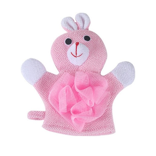 Esponja de banho para crianças rosa