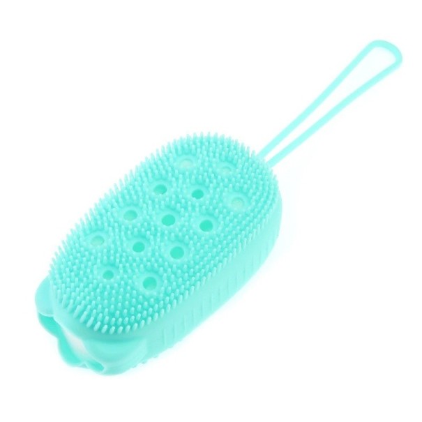 Esponja de lavado con funda de masaje verde