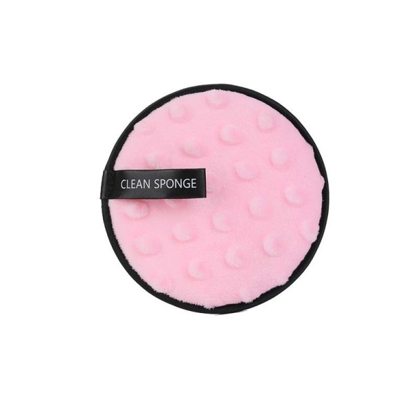 Esponja de limpeza para o rosto rosa