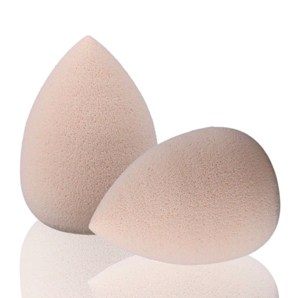 Esponja de maquillaje profesional - 2 uds. crema