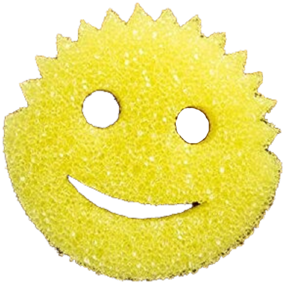 Esponja sorriso 4 unid amarelo