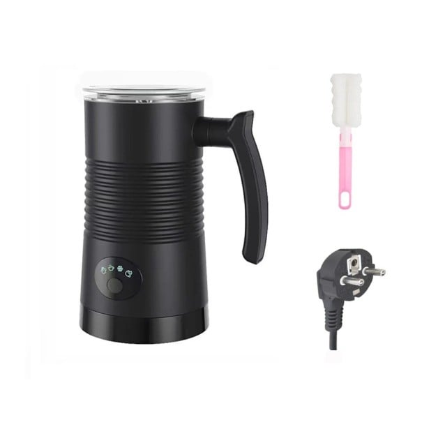 Espumador eléctrico de leche FG-M05 4 en 1 Espumador automático de leche para cappuccino y latte Calentamiento y espuma fría 6500 rpm Enchufe negro