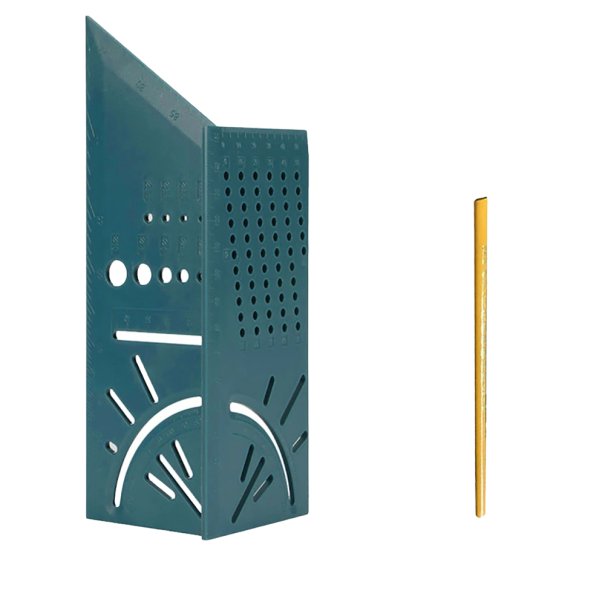 Esquadro 3D de Carpinteiro verde