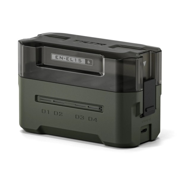 Estación de carga portátil para baterías Lumix EN-EL15C carga rápida por USB indicador LED accesorio práctico de viaje para cámaras 1