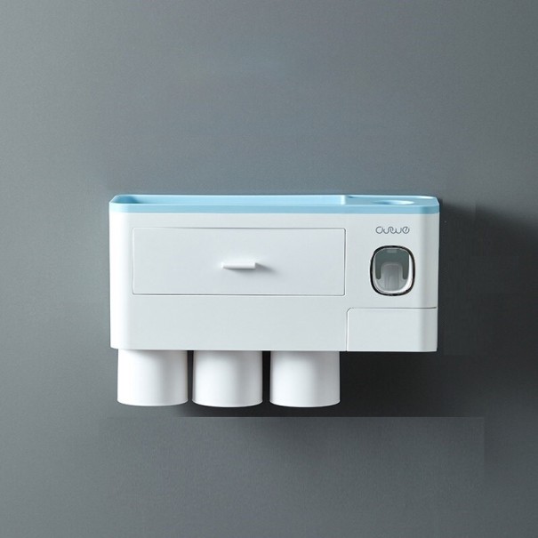 Estante de pared para baño multifuncional azul claro M