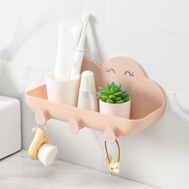 Estantería de baño con forma de nube rosa