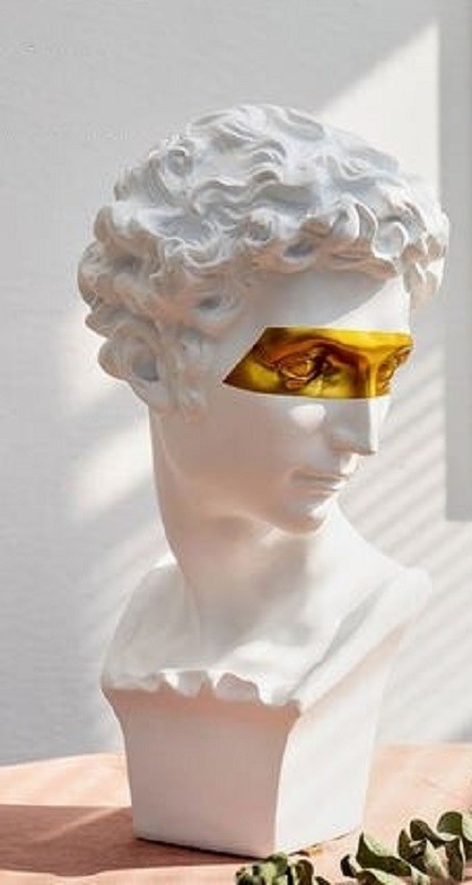 Estatua de busto H1139 blanco 2