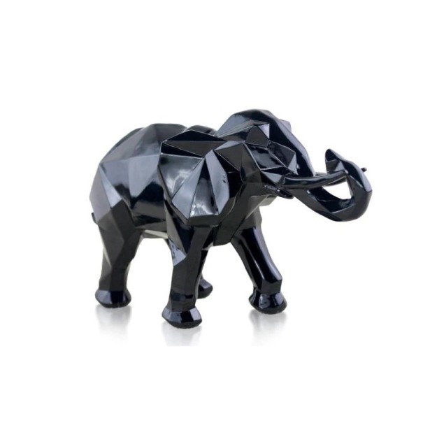 Estatuilla decorativa de elefante negro