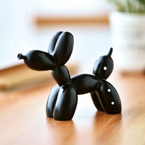Estatuilla decorativa inflable perro negro