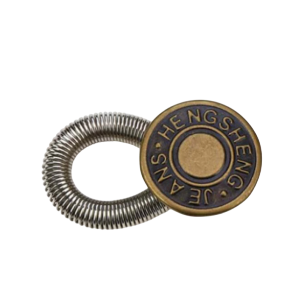 Estensore per cintura a bottone per jeans 35 x 17 mm Estensore elastico con molla Estensore regolabile per pantaloni e jeans bronzo