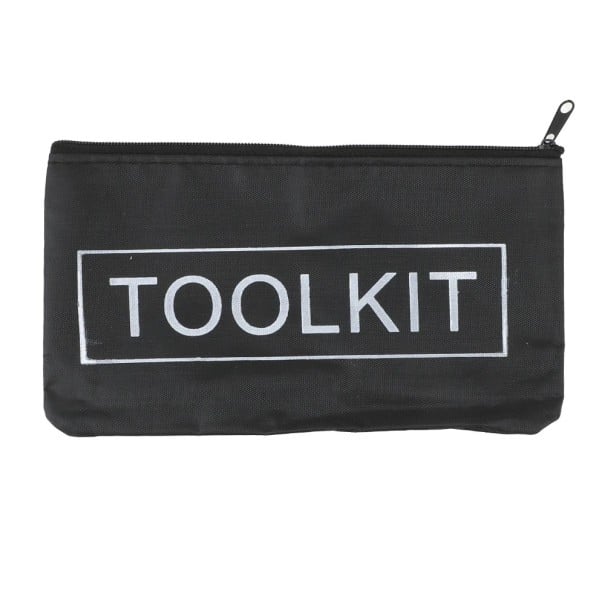 Estojo de ferramentas têxtil 19 x 11 cm Pequena bolsa para ferramentas com fecho prático Estojo resistente para arrumação de ferramentas preto