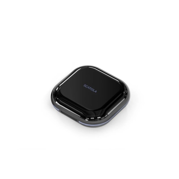 Estojo para alinhadores e próteses 8 x 8 x 2,4 cm plástico com vedação em silicone preto para armazenamento de alinhadores e próteses preto