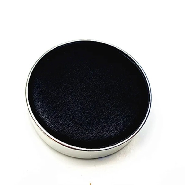 Estojo para movimento de relógio 70 mm com almofada de couro sintético Suporte protetor para relojoeiros Ferramenta para reparação de vidro preto