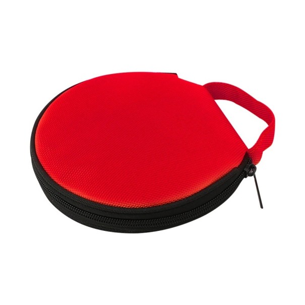 Estojo portátil para 20 discos CD e DVD Oxford tecido 16,5 cm Caixa com fecho Zip Suporte para discos em carro e em casa Saco vermelho