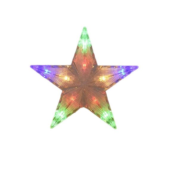 Estrela de Natal LED iluminada 20 cm multicolor