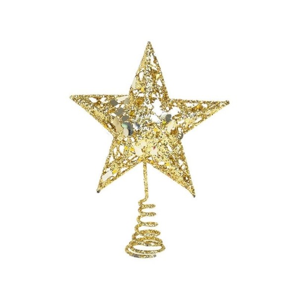 Estrela de Natal para árvore dourado S