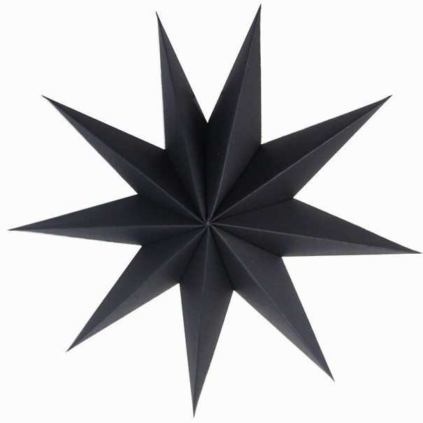Estrella de papel decorativa negro