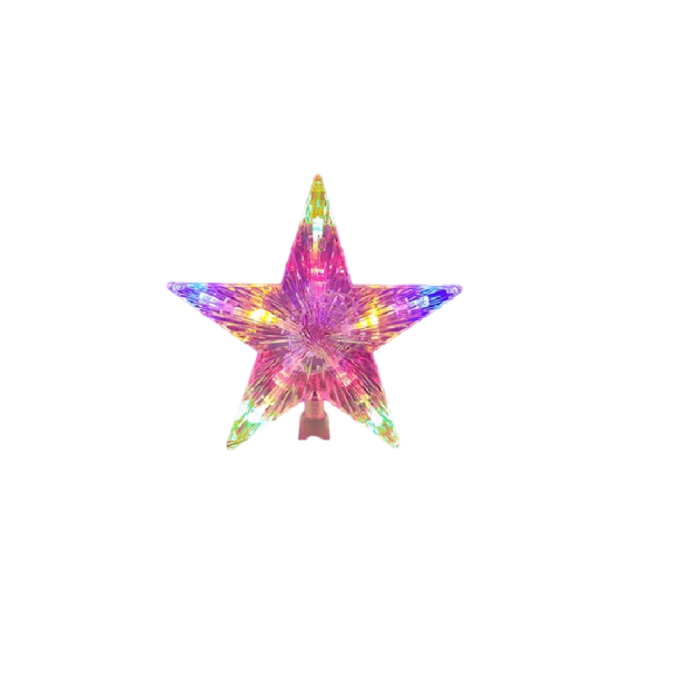 Estrella navideña LED 16 cm multicolor