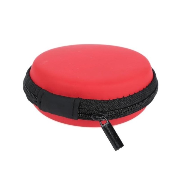 Estuche de viaje para auriculares rojo