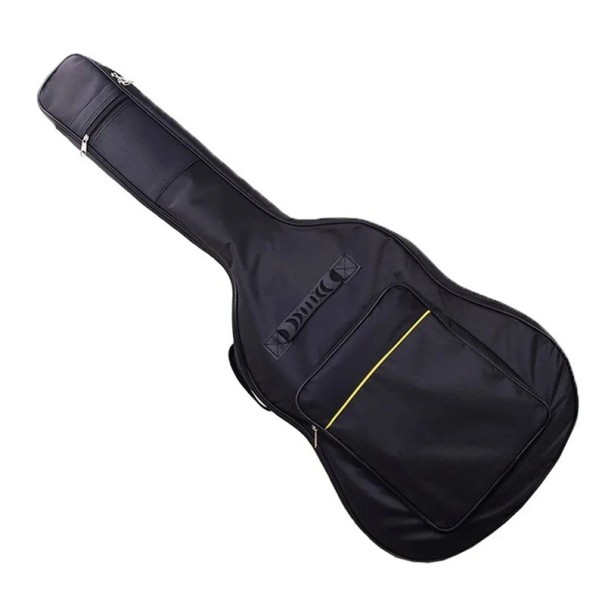 Estuche impermeable para guitarra acústica con doble acolchado Funda protectora con correas para los hombros Estuche rígido negro Para un transporte seguro 1