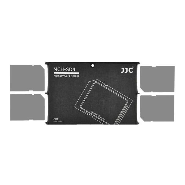 Estuche para 4 tarjetas de memoria SD GR Caja protectora para tarjetas SD Organizador rígido para almacenamiento seguro de datos 1